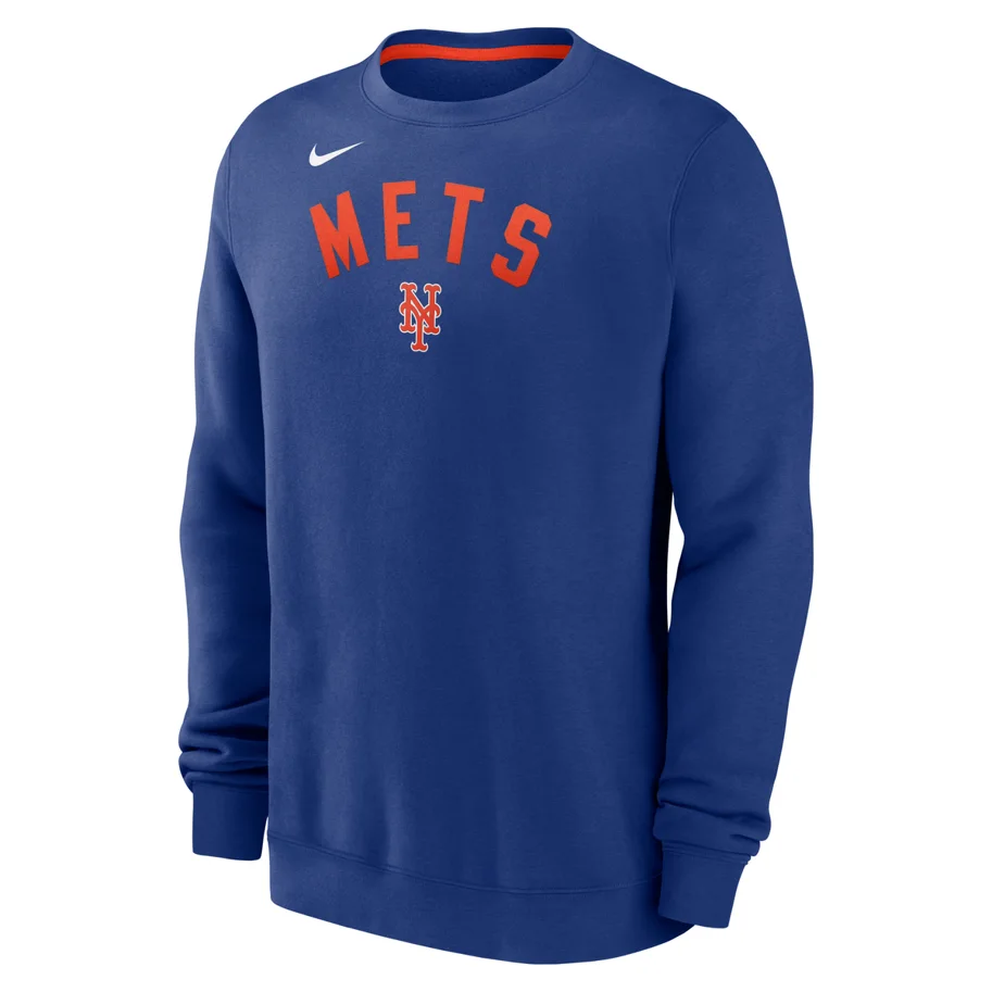 New York Mets Nike Classic Twill Crew Neck Fleece M