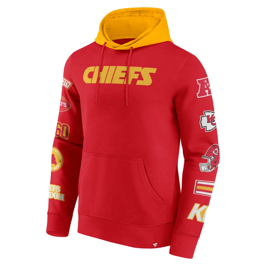 Kansas City Chiefs Patched Out Fleece Hoodie  M