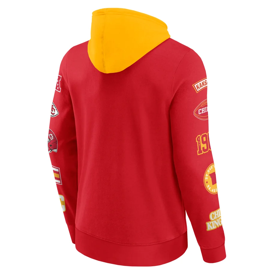 Kansas City Chiefs Patched Out Fleece Hoodie  M
