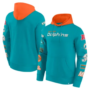 Miami Dolphins Patched Out Fleece Hoodie  3XL