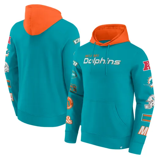 Miami Dolphins Patched Out Fleece Hoodie XL