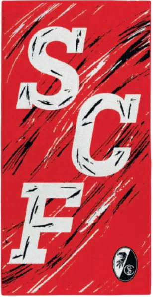SC Freiburg GOTS Handtuch "SCF" rot 