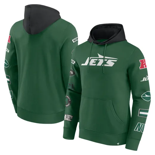 New York Jets Patched Out Fleece Hoodie M