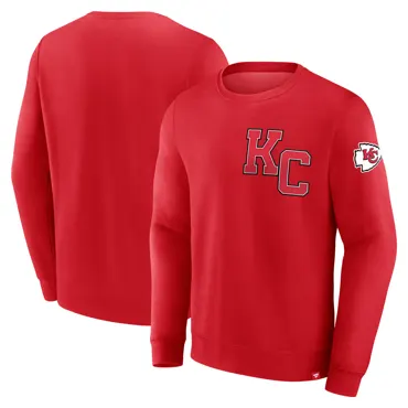 Kansas City Chiefs Varsity Letter Fleece Crew XL