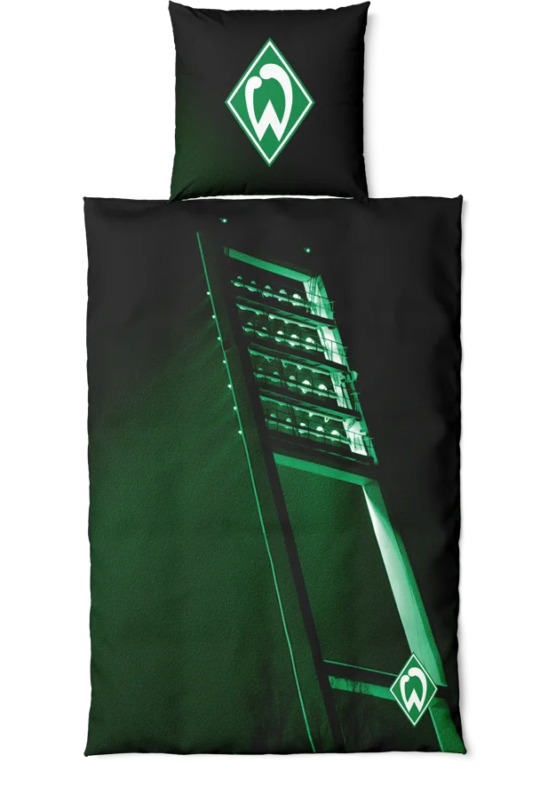 SV Werder Bremen GOTS Bettwäsche Flutlicht 135x200 + 80x80cm