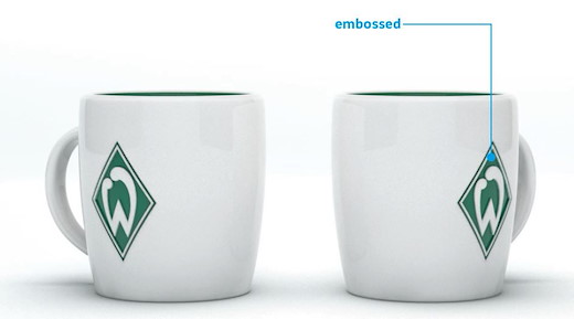SV Werder Bremen Tasse Logo weiß 