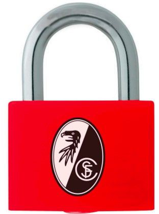 SC Freiburg Vorhängeschloss Wappen 
