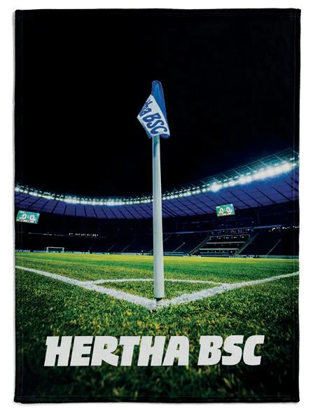 Hertha BSC Fleecedecke Eckfahne  150x200cm