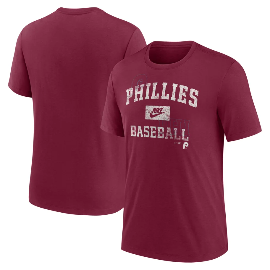 Philadelphia Phillies Nike Cooperstown Triblend   L