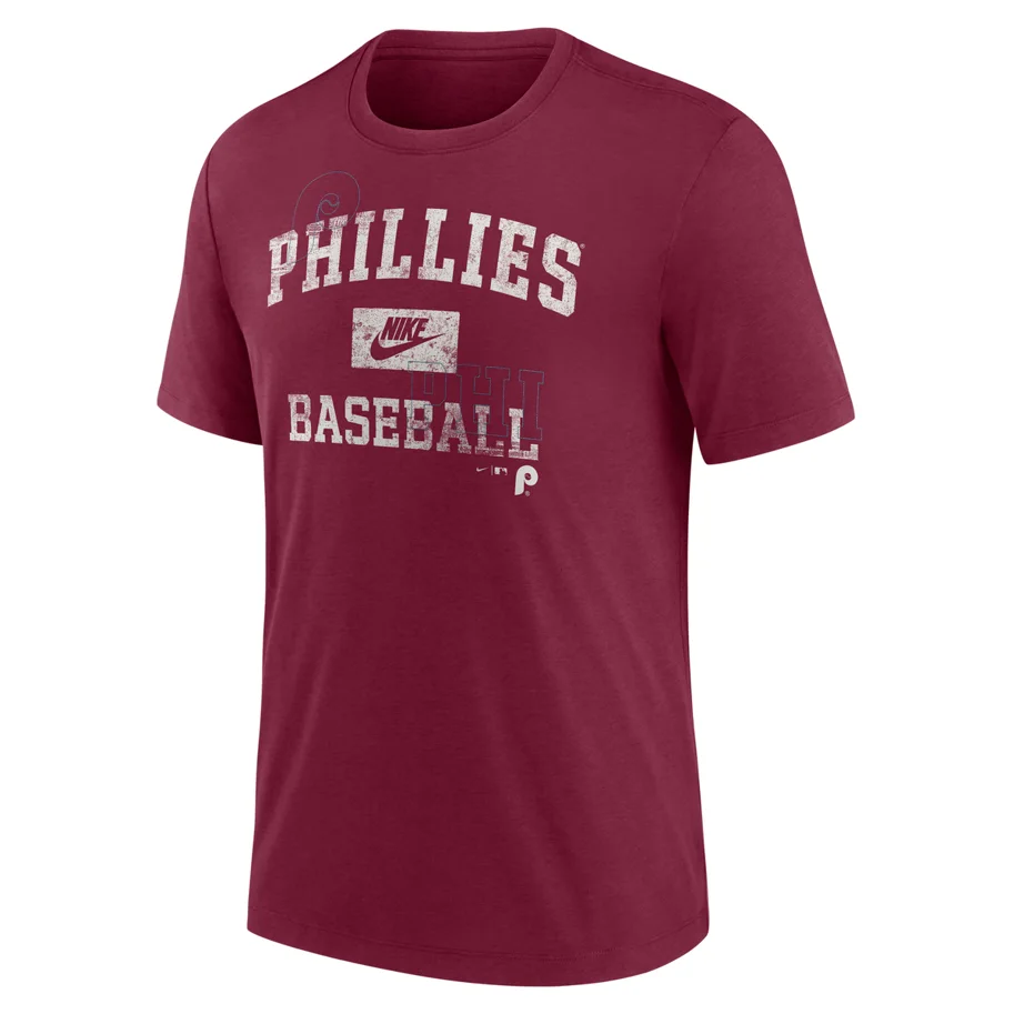 Philadelphia Phillies Nike Cooperstown Triblend   L