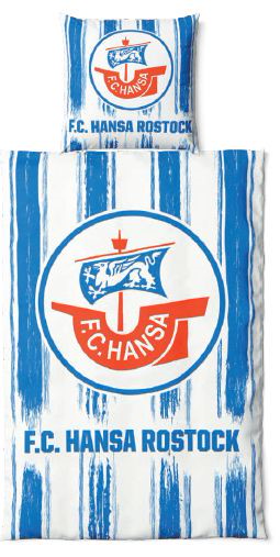 Hansa Rostock Bettwäsche Streifen 