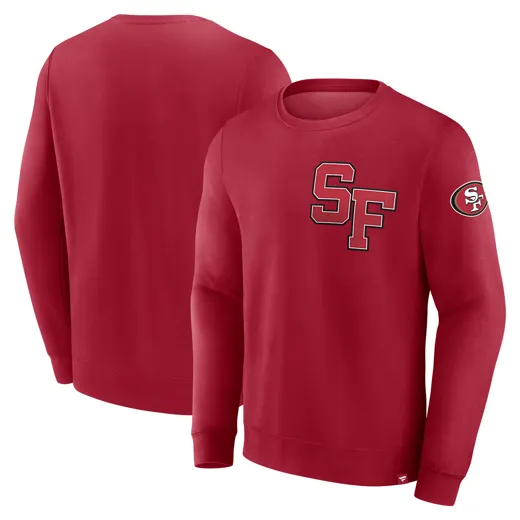 San Francisco 49ers Varsity Letter Fleece Crew M