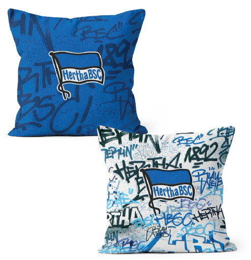 Hertha BSC Kissen Graffiti 40x40cm