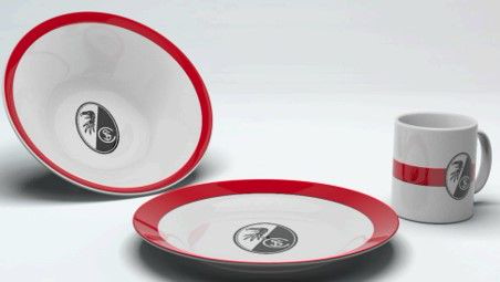 SC Freiburg Geschirr 3er-Set "Wappen" 