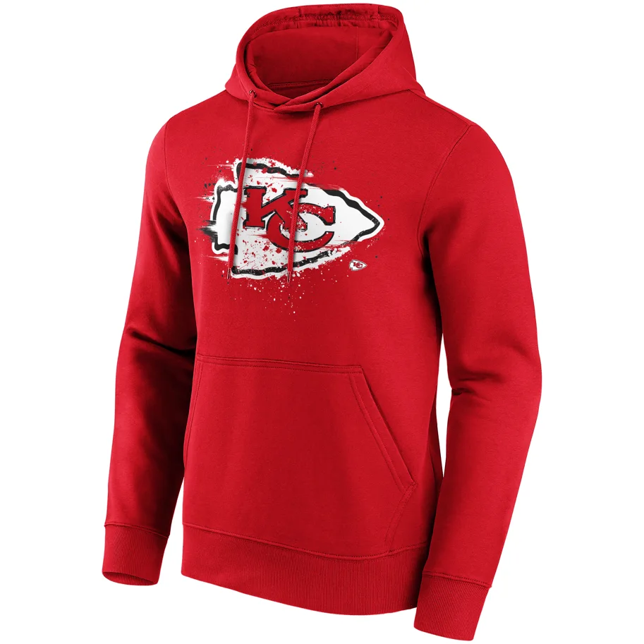 Kansas City Chiefs Splatter Crest Graphic Hoodie 2XL