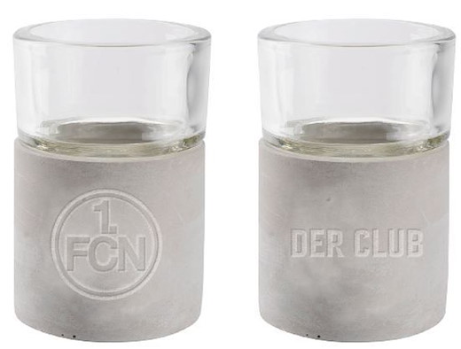 1. FC Nürnberg Teelichthalter Beton 2er Set 