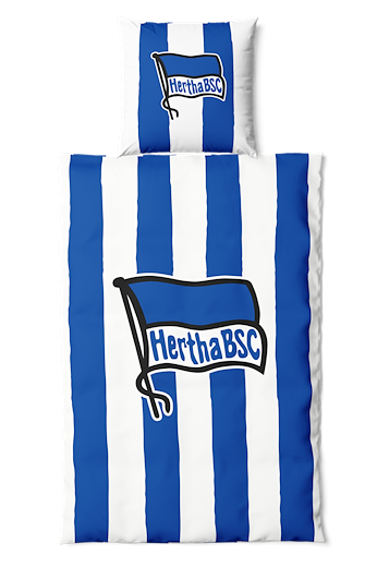 Hertha BSC Bettwäsche blau weiß 135x200, 80x80cm