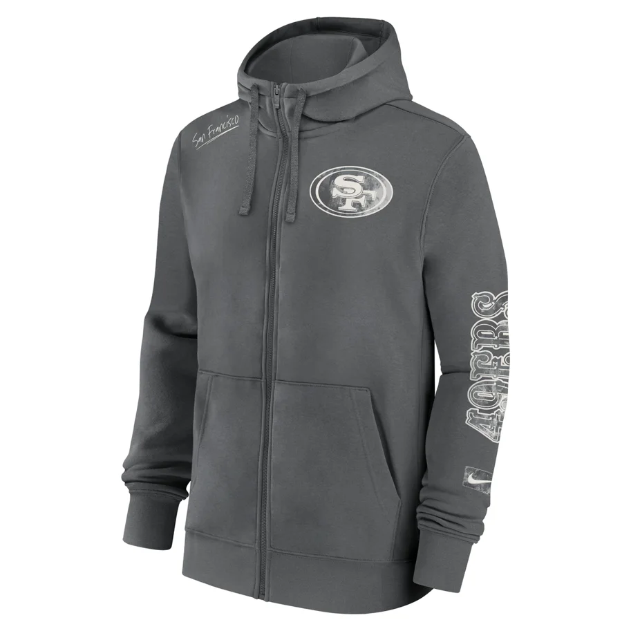 San Francisco 49ers Nike Full-Zip Fleece Hoodie 2XL