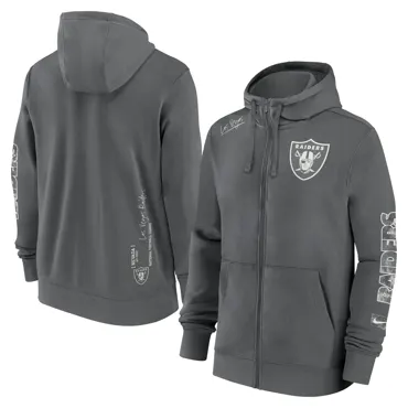 Las Vegas Raiders Nike Full-Zip Fleece Hoodie L