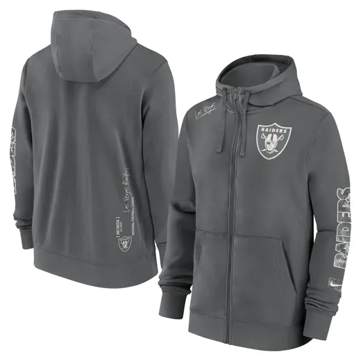 Las Vegas Raiders Nike Full-Zip Fleece Hoodie 2XL