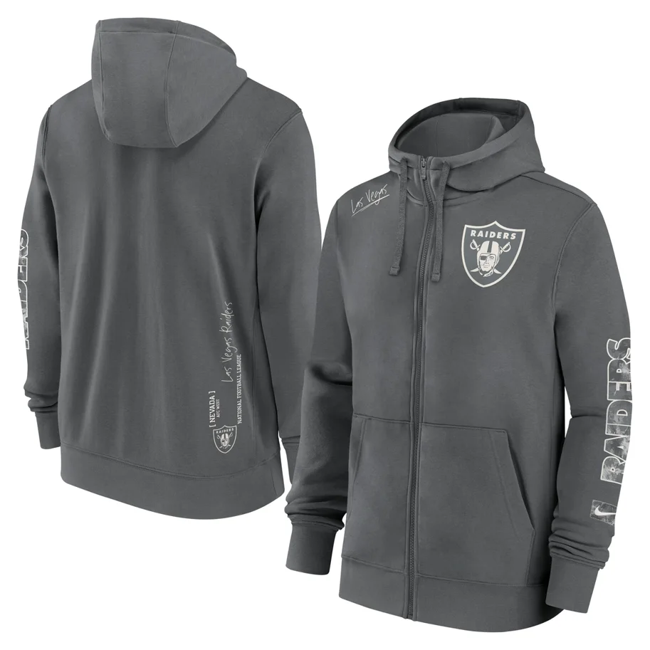 Las Vegas Raiders Nike Full-Zip Fleece Hoodie L