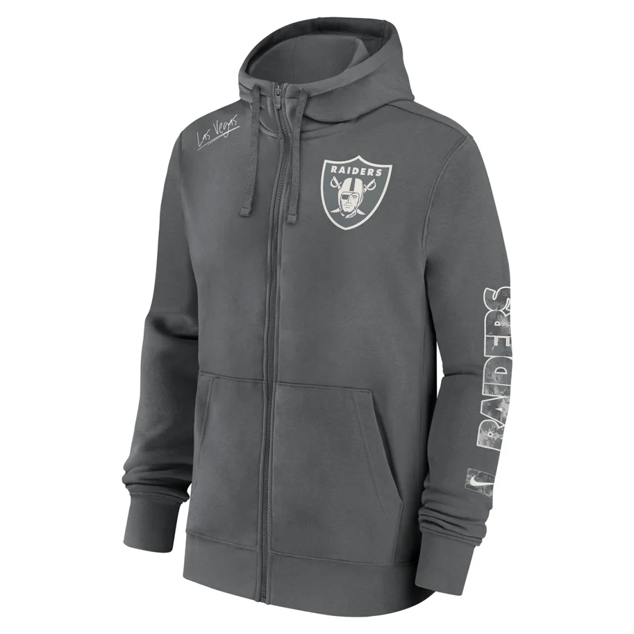 Las Vegas Raiders Nike Full-Zip Fleece Hoodie L