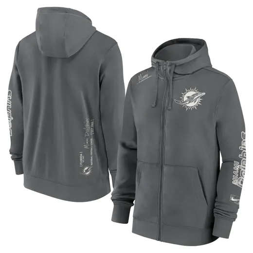 Miami Dolphins Nike Full-Zip Fleece Hoodie XL