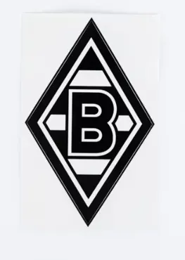 Borussia M´Gladbach Edelaufkleber Raute Schwarz gr