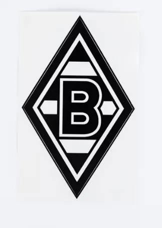 Borussia M´Gladbach Edelaufkleber Raute Schwarz gr
