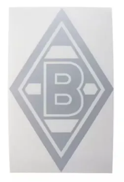 Borussia M´Gladbach Edelaufkleber Raute Silber kl