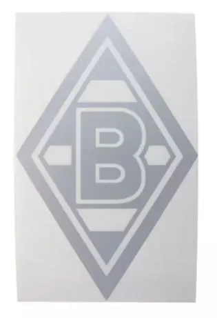 Borussia M´Gladbach Edelaufkleber Raute Silber kl