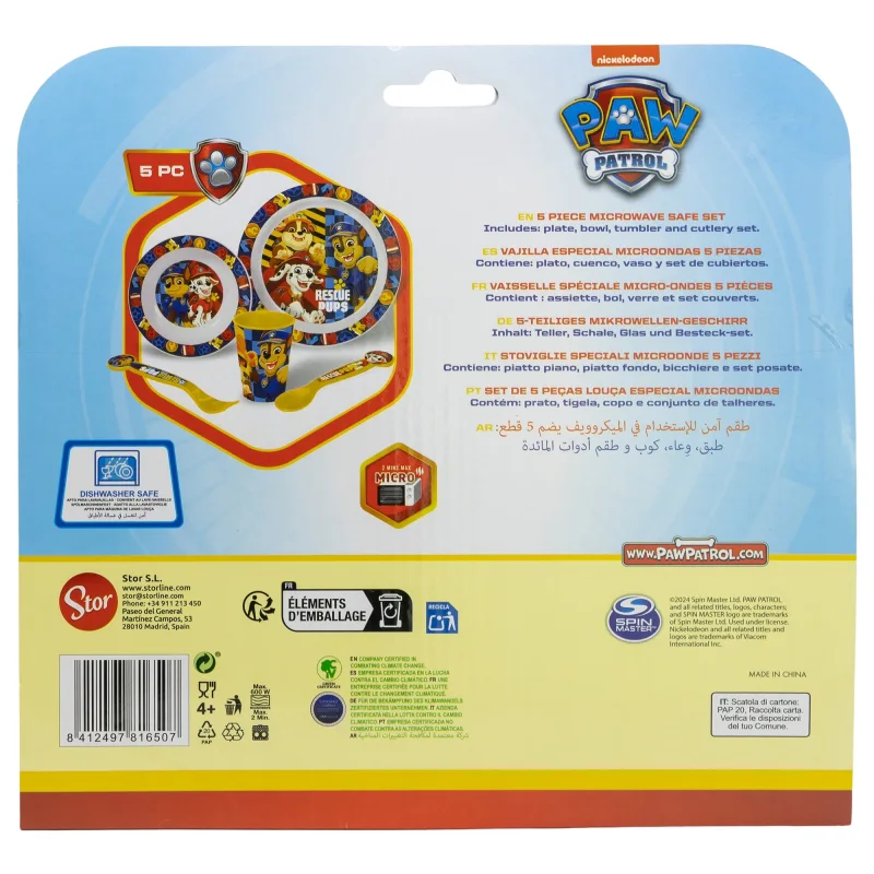 Paw Patrol "Rescue Pups" - Geschirr-Set 5-teilig