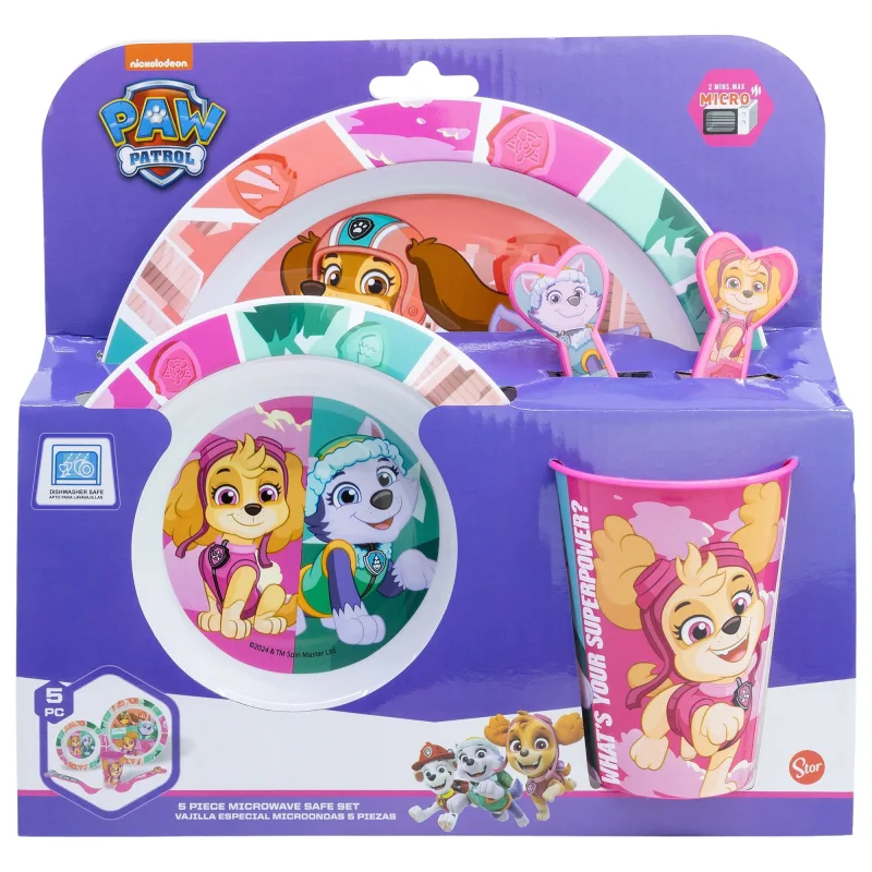 Paw Patrol Girl "Superpower" - Geschirr-Set 5-teilig
