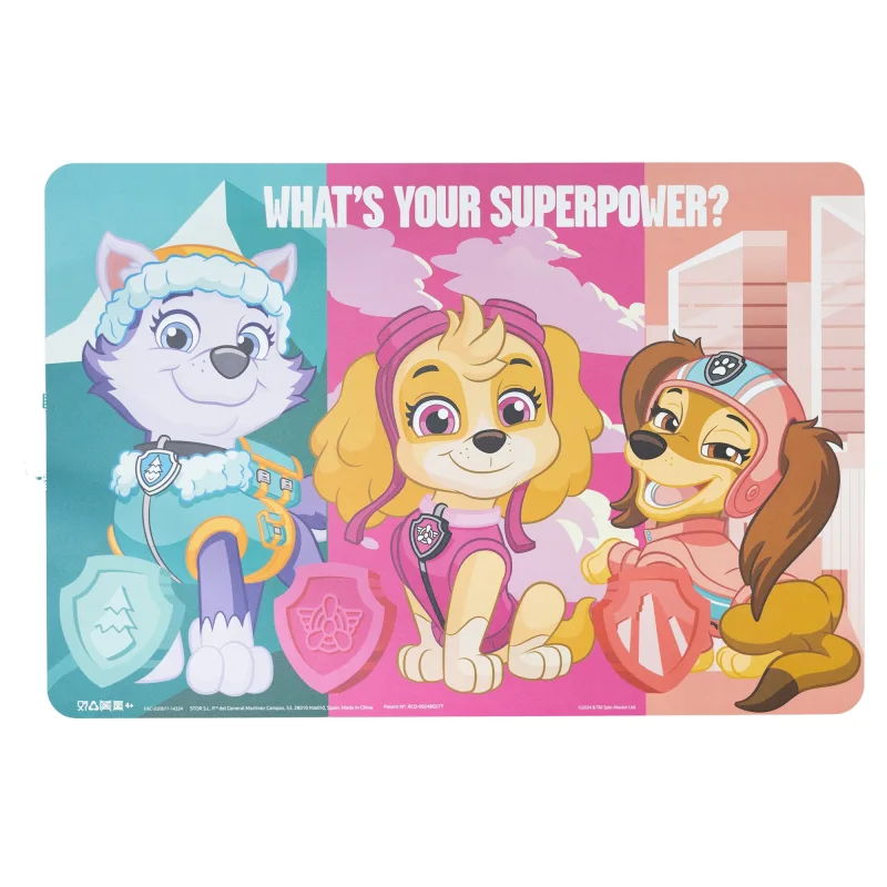 Paw Patrol Girl "SUPERPOWER"- Tischset