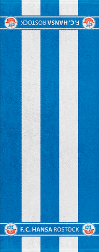 Hansa Rostock Badetuch Blockstreifen 70x180cm 