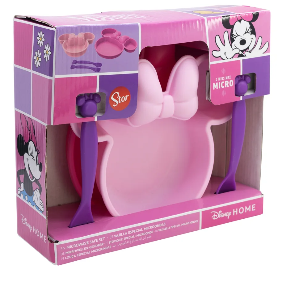 Disney Baby - Minnie Mouse - Geschirrset 4-teilig für Kleinkinder in Geschenkbox