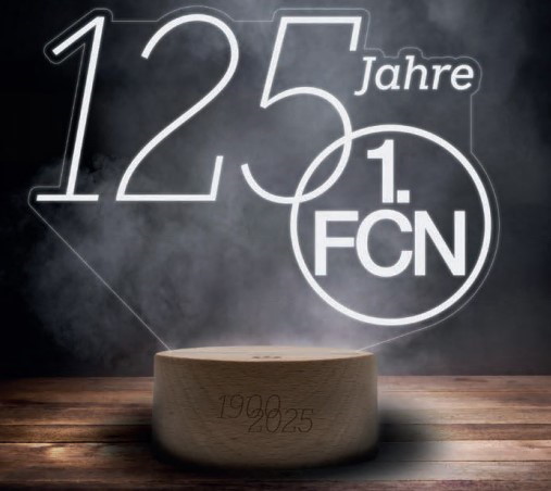 1. FC Nürnberg LED Licht 125  Jahre 
