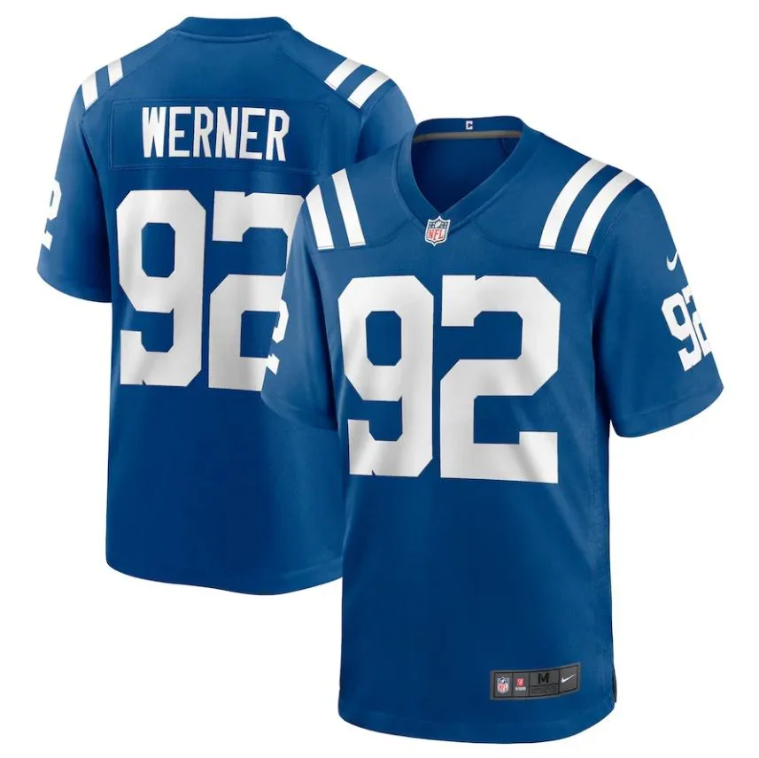 Indianapolis Colts Nike Game Home Jersey Werner 92 M