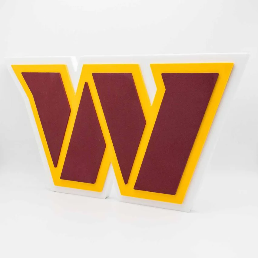 Washington Commanders 3D FanFoam Wall Sign ca. 48x27x3cm