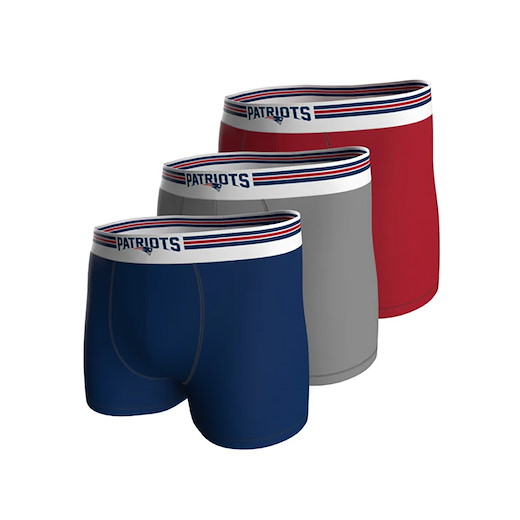 New England Patriots 3pk Boxers L