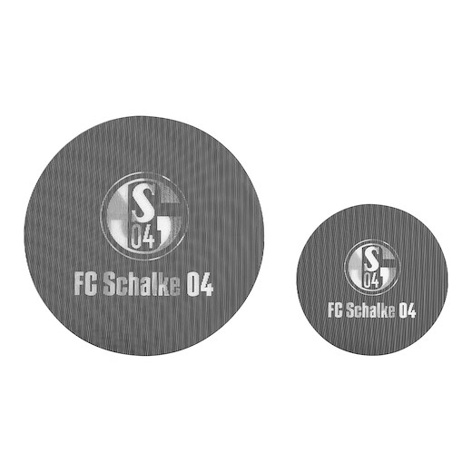 FC Schalke 04 Aufkleber-Set Logos schwarz 