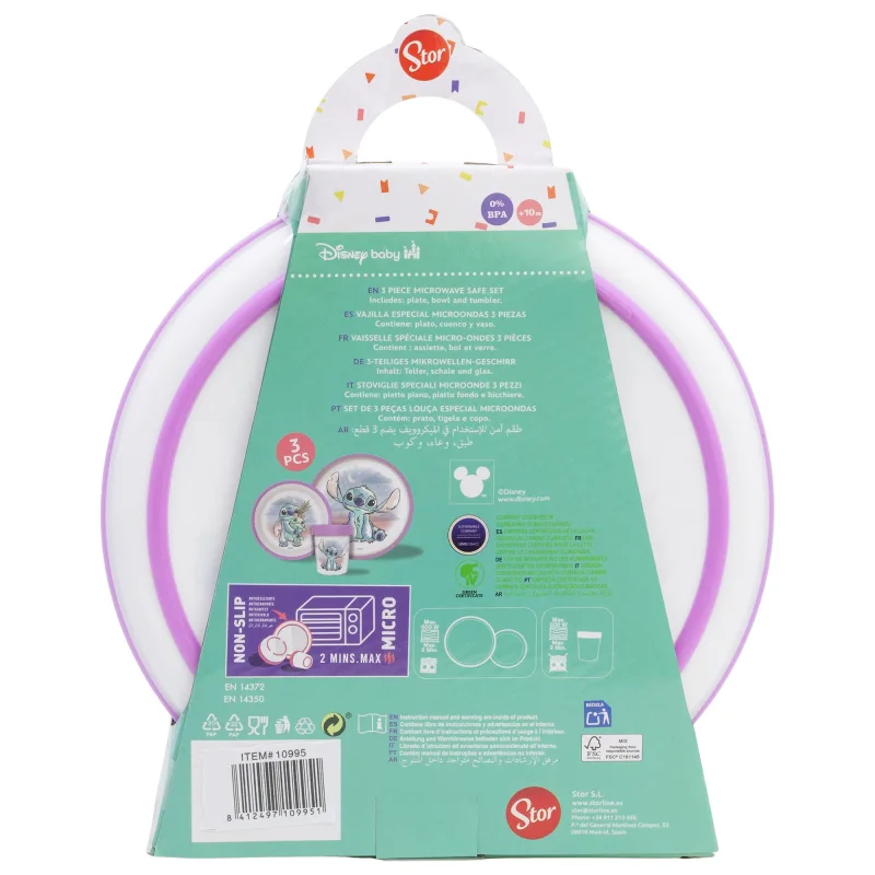 Stitch "CUDDLE ME" - Premium Geschirr-Set 3-teilig