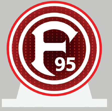 Fortuna Düsseldorf Spiegel LED "Logo" 20x15cm