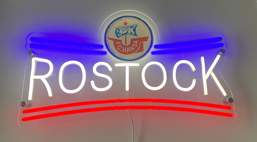 Hansa Rostock Tube LED-Licht Rostock 48x28x2cm