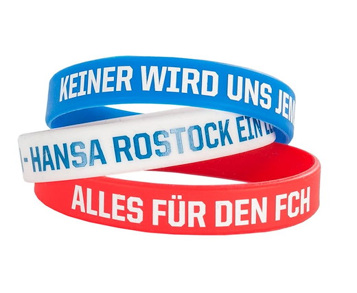 Hansa Rostock Silikonarmbänder 3er-Set 