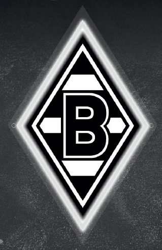 Borussia M´Gladbach Acryl-LED-Raute 45x30x3cm