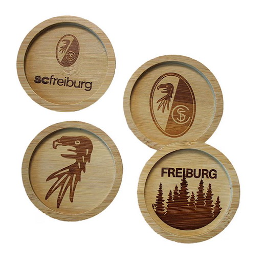 SC Freiburg Holzuntersetzer 4er Set 