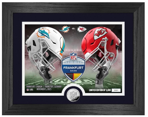 Chiefs vs Dolphins Dueling Silver Coin Photo Mint 