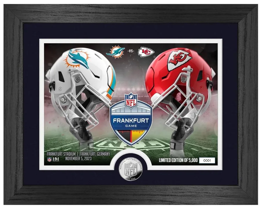 Chiefs vs Dolphins Dueling Silver Coin Photo Mint 