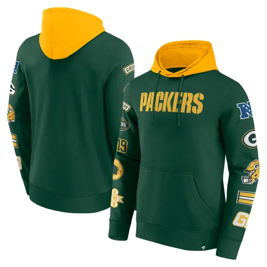Green Bay Packers Patched Out Fleece Hoodie 2XL